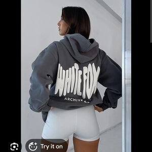 White Fox Gray Hoodie